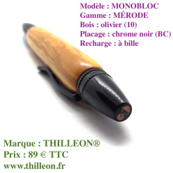 monobloc__bille__olivier_chrome_noir_stylo_artisanal_bois_thilleon_logo_marque