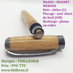 magnet_merode_roller_chene_gm_stylo_artisanal_bois_thilleon_logo_marque