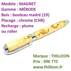 magnet_mrode_plume_ou_roller_bouleau_madr_chrome_stylo_artisanal_bois_thilleon_ferme_marque