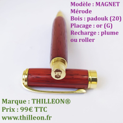 magnet_plume_ou_roller_padouk_or_stylo_artisanal_bois_thilleon_logo_marque