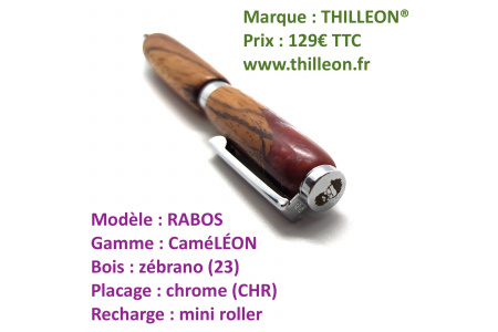 camlon_rabos_zebrano_chrome_stylo_artisanal_bois_thilleon_logo_marque