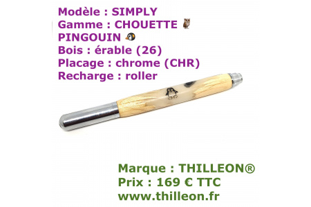 chouette_erable_pingouin_placage_chrome_horiz