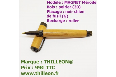 magnet_porier_noir_chien_de_fusil_stylo_artisanal_bois_thilleon_marque