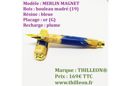 merlin_magnet_plume_bouleau_madre_or_stylo_artisanal_bois_thilleon_ouvert_marque