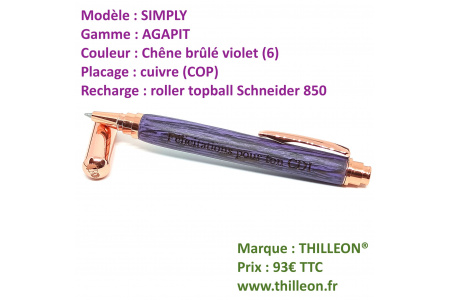 simply_mrode_agapit_violet_placage_cuivre_stylo_artisanal_bois_thilleon_logo_recto