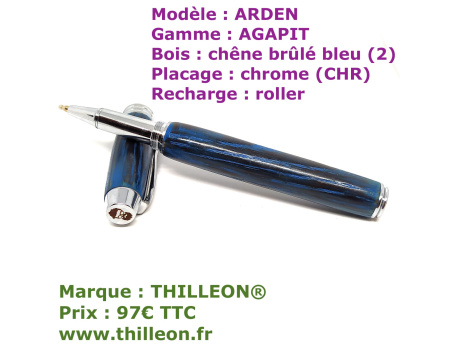 arden_agapit_roller_bleu_chrome_stylo_artisanal_bois_thilleon_ouvert