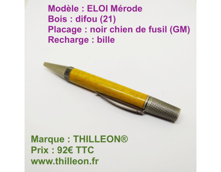 eloi_difou_noir_chien_de_fusil_gm_stylo_artisanal_bois_thilleon