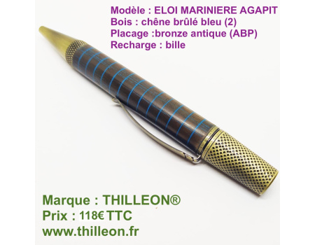 eloi_mariniere_agapit_bleu_chene_brule_2_bronze_antique_abp_stylo_artisanal_bois_thilleon