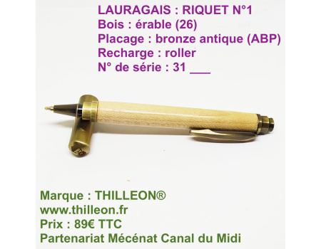 lauragais_riquet_n1_erable_26_bronze_antique_stylo_artisanal_bois_thilleon_canal_du_midi_orig_ref_31028_orig_marque_1731200494