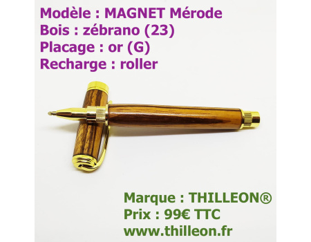 magnet_zebrano_or_stylo_artisanal_bois_thilleon_marque