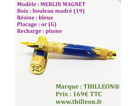 merlin_magnet_plume_bouleau_madre_or_stylo_artisanal_bois_thilleon_ouvert_marque