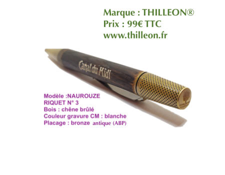 naurouze_bronze_antique_abp_gravure_blanche_stylo_artisanal_bois_thilleon_a_theme_canal_du_midi_marque_carre_orig