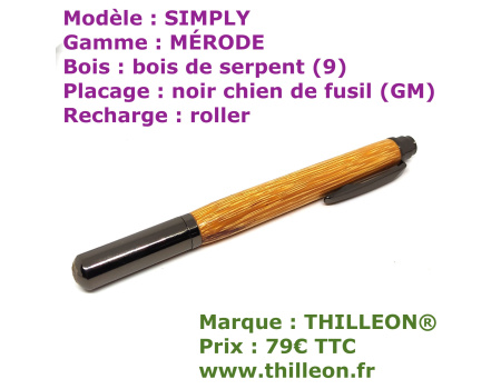 simply_mrode_roller_bois_de_serpent_noir_chien_de_fusil_stylo_artisanal_bois_thilleon_horiz